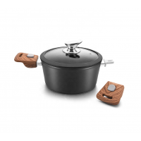 casserole pot aluminum nonstick cookware sets with wooden handle