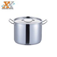 Best Sell Restaurant Kitchen Straight Shape Stainless Steel Stock Pot Cookware Soup Pot