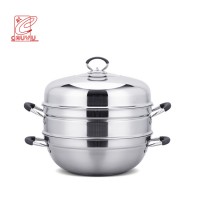 36cm China popular multifunction steamer pot 2 layers electric food steamer pot with steamer plate