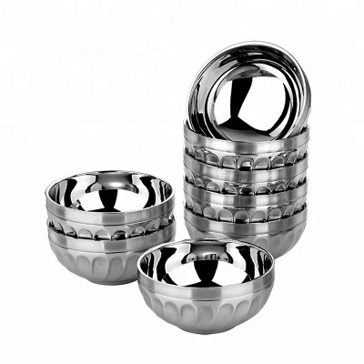 household tableware stainless steel rice soup bowl for sale