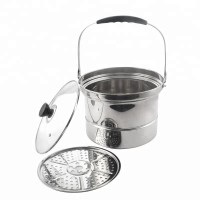 fire free cooking stew soup stainless steel kitchen pot for home