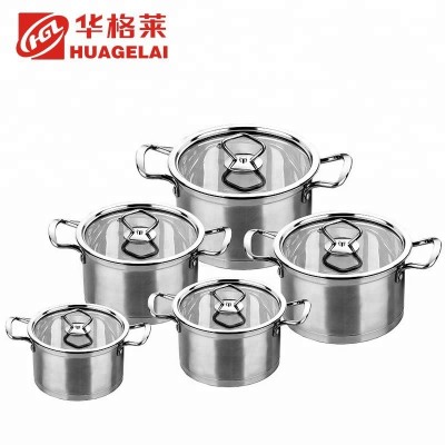 toughened glass cover kitchen cooking saucepan sets stainless steel for sale