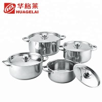 stainless steel cookware soup pot set kitchenware from China