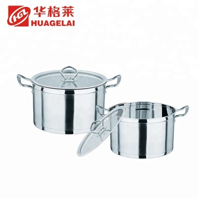 stainless steel non stick cookware set soup stock pots with lid