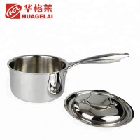 kitchen milk soup stock single handle cooking pot stainless steel for sale