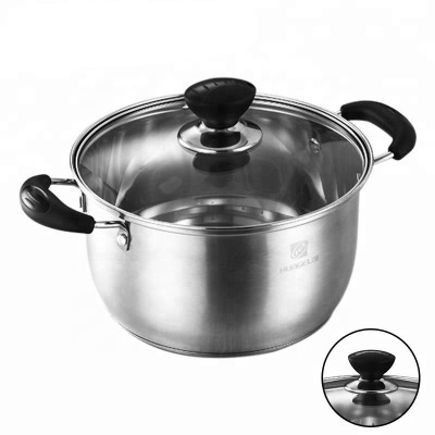 home cooking glass cover double handle stockpot for sale